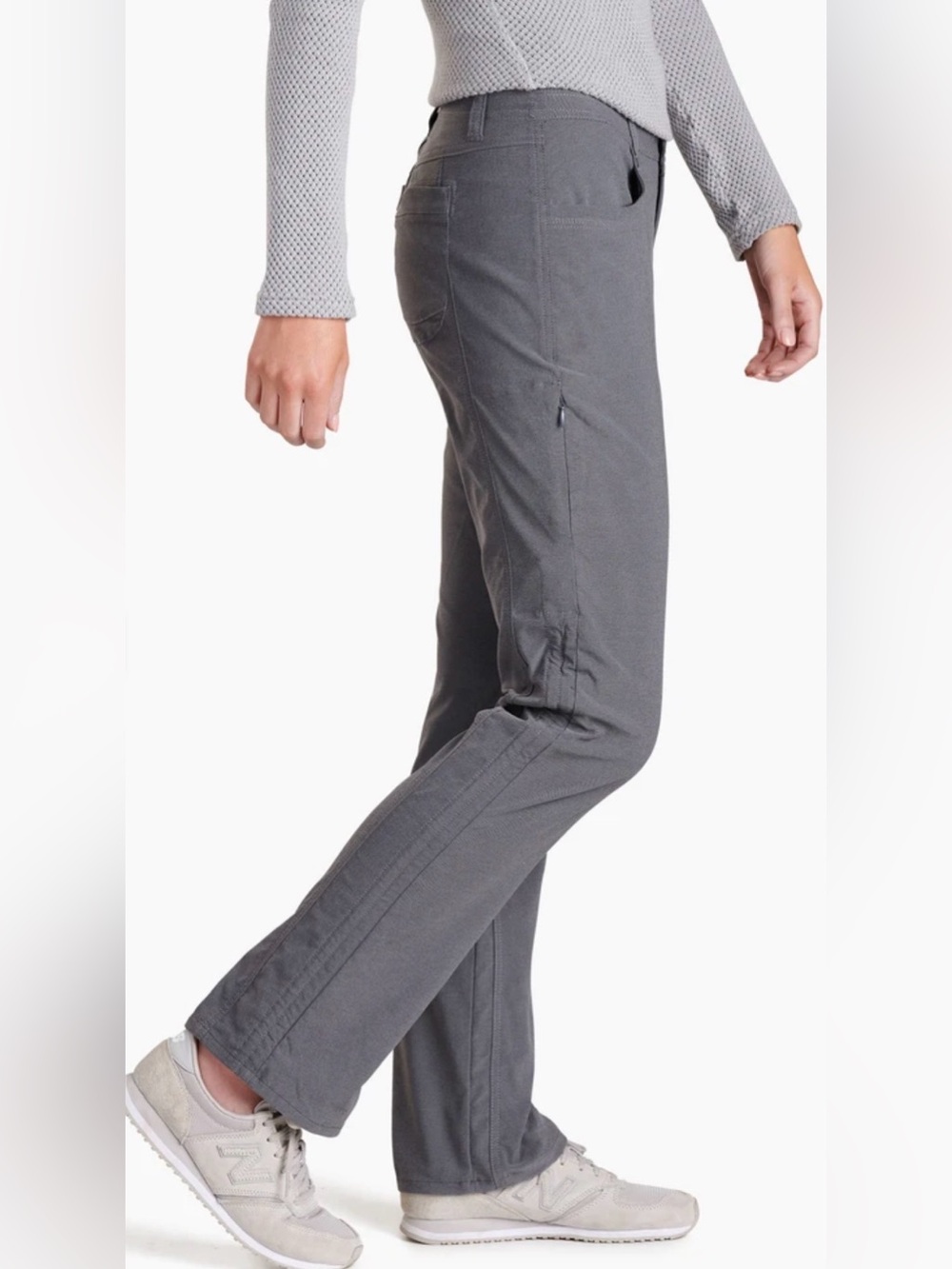 Kuhl Trekr Hiking Pants Women's Charcoal Cargo Cinch Up Legs Size 6 Long - Picture 7 of 16